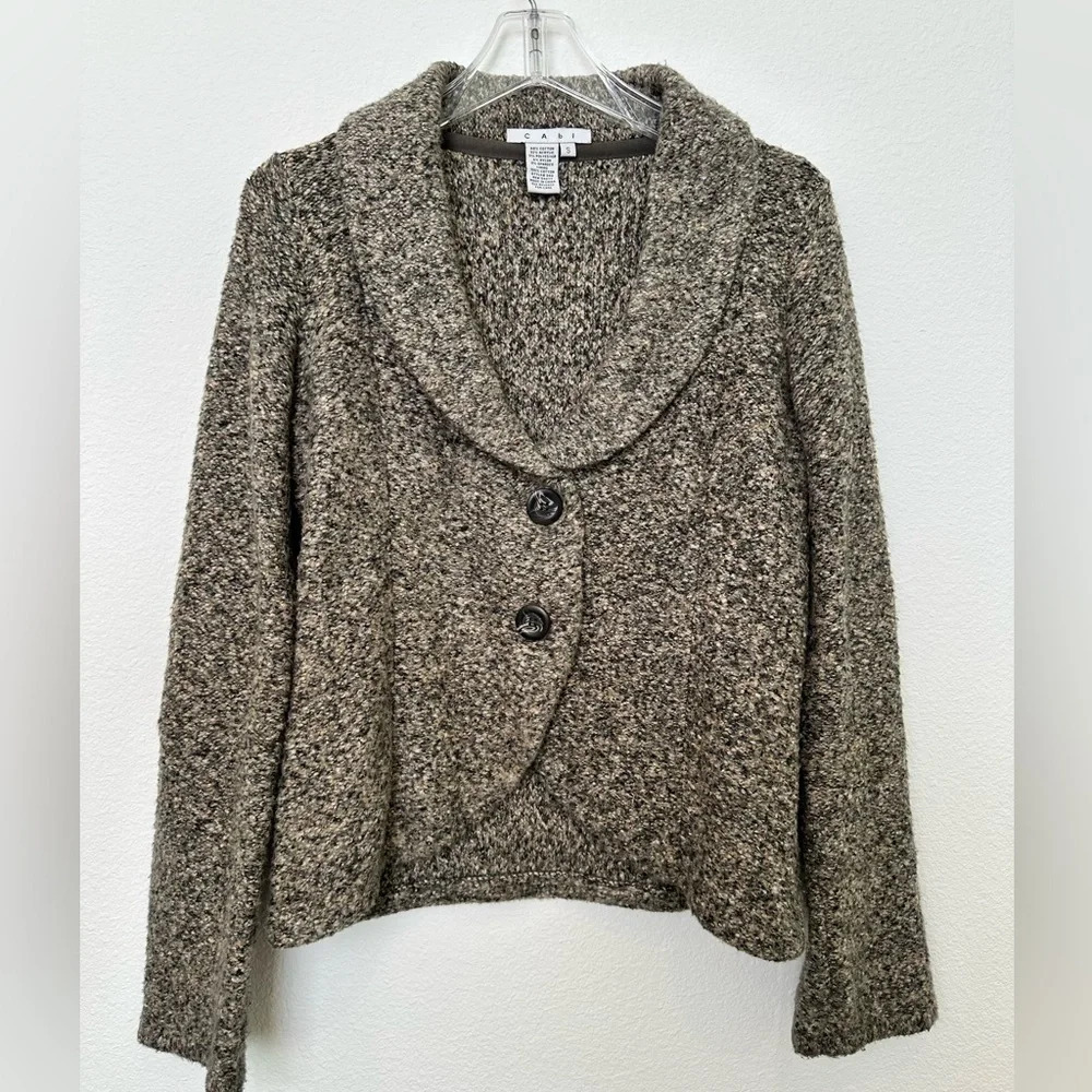 Cabi Collared Cardigan Size Small,‎ Tan